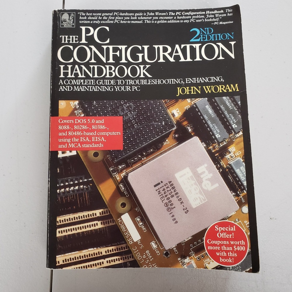The PC Configuration Handbook 2nd Edition John Woram 1990 Retro Computing Guide
